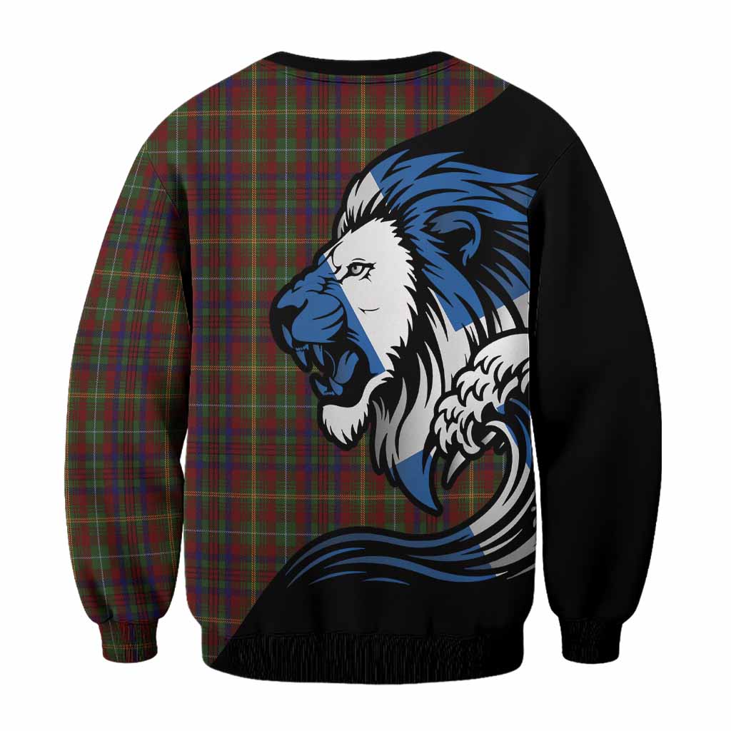 MacMaster (McMaster) Tartan Crest Sweatshirt Scottish Golden Lions Wave Flow