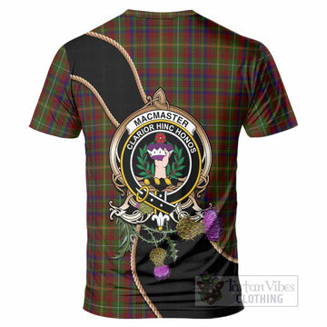 MacMaster (McMaster) Tartan Crest T-Shirt Scottish Thistle Spirit - Tartan Vibes Clothing