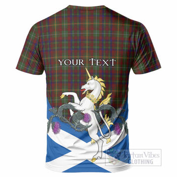 MacMaster (McMaster) Tartan Crest T-Shirt Scottish Unicorn With Thistle - Tartan Vibes Clothing