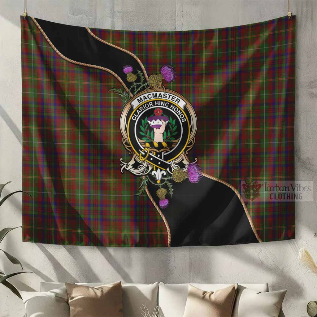 MacMaster (McMaster) Tartan Crest Tapestry Scottish Thistle Spirit - Tartan Vibes Clothing