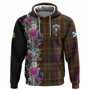 MacMaster (McMaster) Tartan Crest Thistle Floral Hoodie Pullover Hoodie - Tartan Vibes Clothing