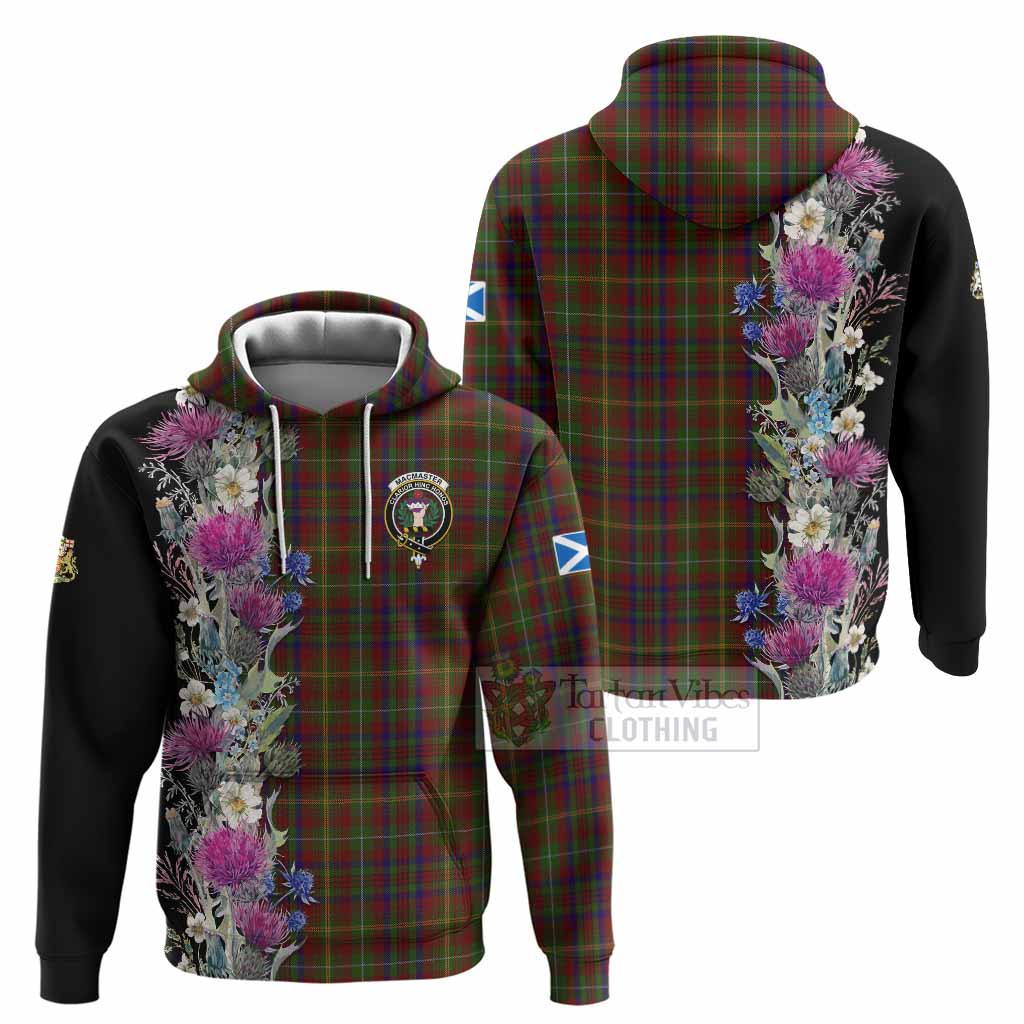 MacMaster (McMaster) Tartan Crest Thistle Floral Hoodie - Tartan Vibes Clothing