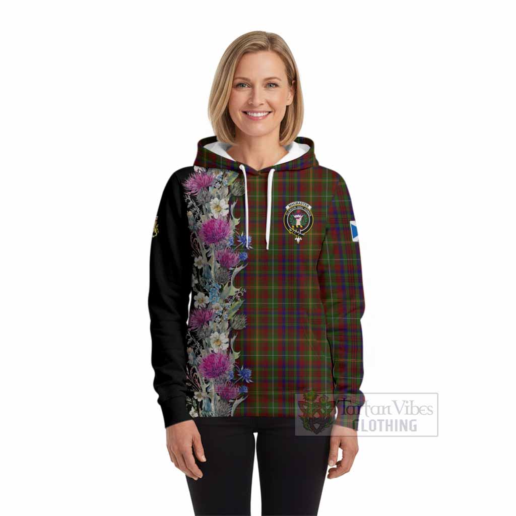 MacMaster (McMaster) Tartan Crest Thistle Floral Hoodie - Tartan Vibes Clothing