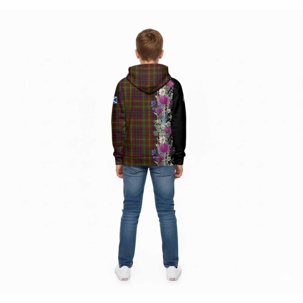 MacMaster (McMaster) Tartan Crest Thistle Floral Kid Hoodie - Tartan Vibes Clothing