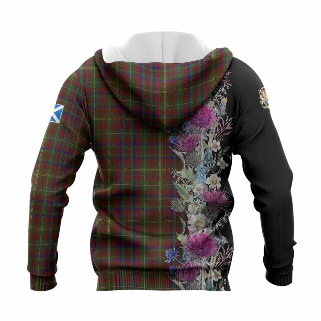 MacMaster (McMaster) Tartan Crest Thistle Floral Knitted Hoodie - Tartan Vibes Clothing