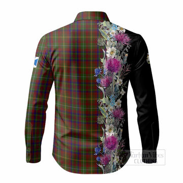 MacMaster (McMaster) Tartan Crest Thistle Floral Long Sleeve Button Shirts - Tartan Vibes Clothing