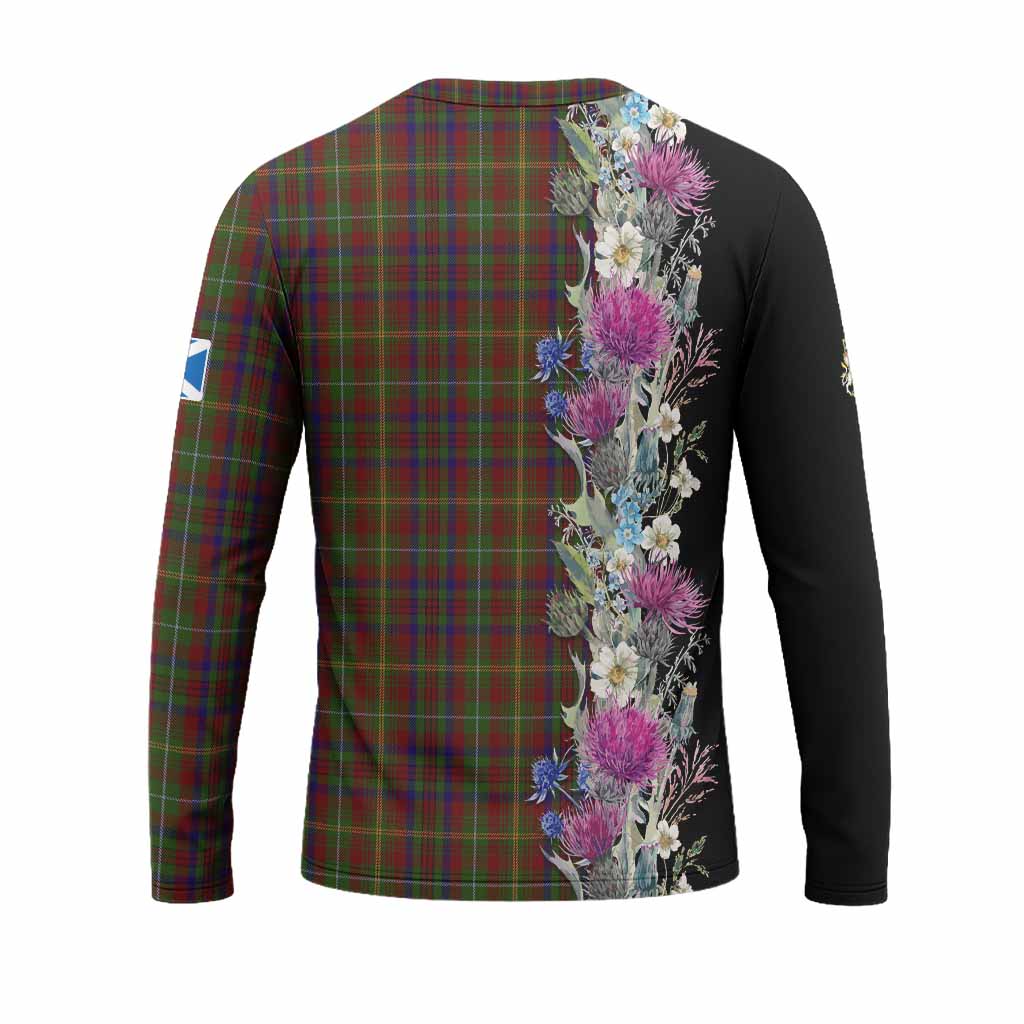 MacMaster (McMaster) Tartan Crest Thistle Floral Long Sleeve T-Shirt - Tartan Vibes Clothing