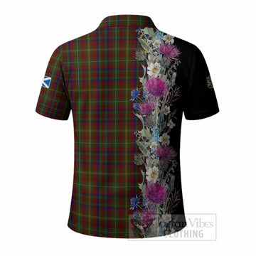 MacMaster (McMaster) Tartan Crest Thistle Floral Polo Shirt - Tartan Vibes Clothing
