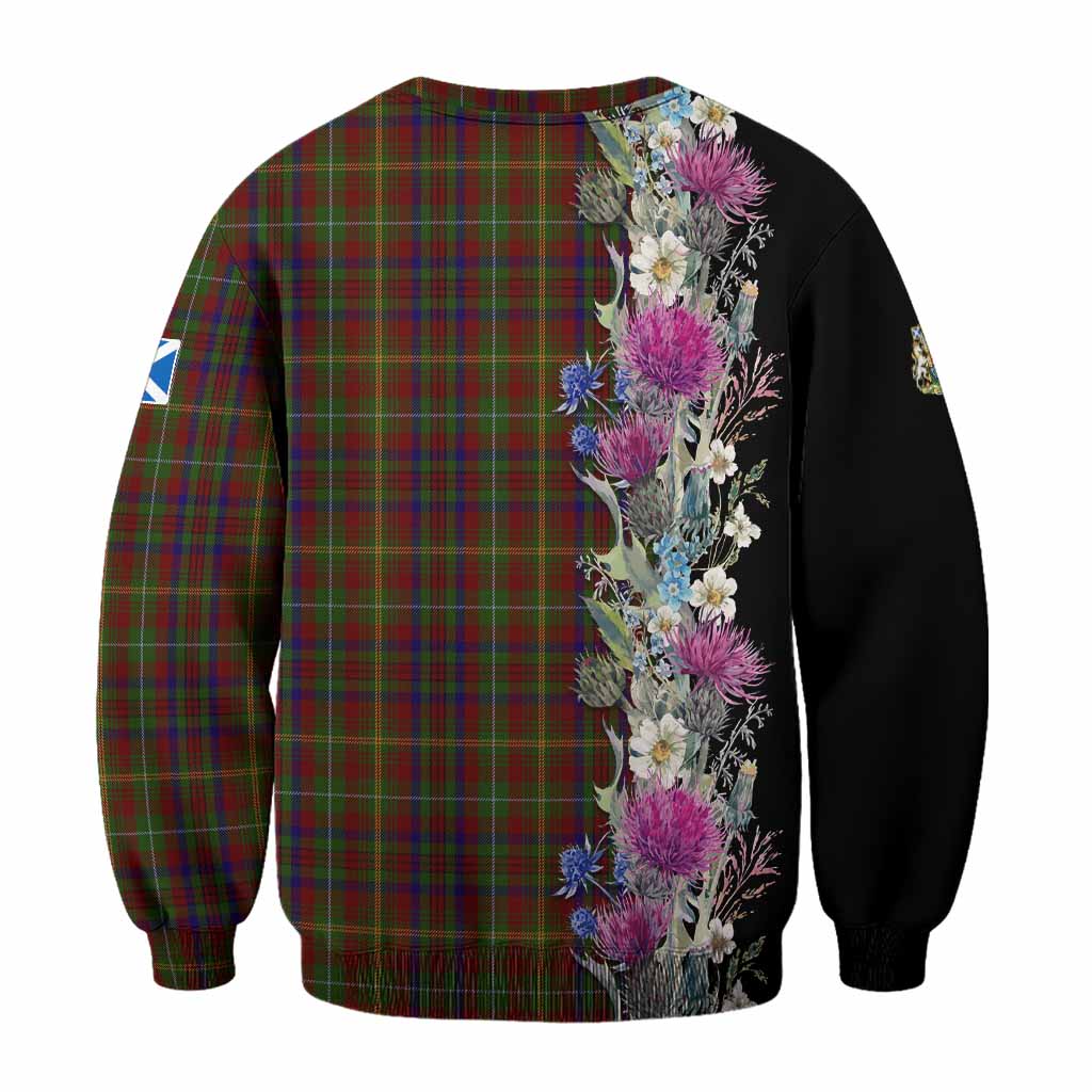 MacMaster (McMaster) Tartan Crest Thistle Floral Sweatshirt - Tartan Vibes Clothing