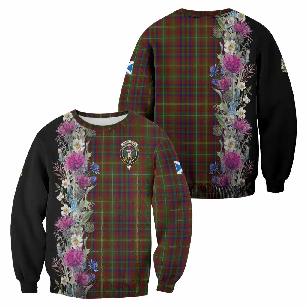 MacMaster (McMaster) Tartan Crest Thistle Floral Sweatshirt - Tartan Vibes Clothing