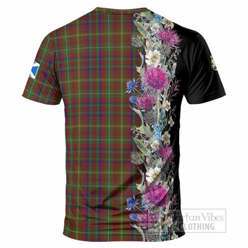 MacMaster (McMaster) Tartan Crest Thistle Floral T-Shirt - Tartan Vibes Clothing
