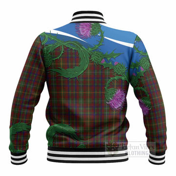 MacMaster (McMaster) Tartan Family Crest Baseball Jacket Thistle in Minimalism - Tartan Vibes Clothing