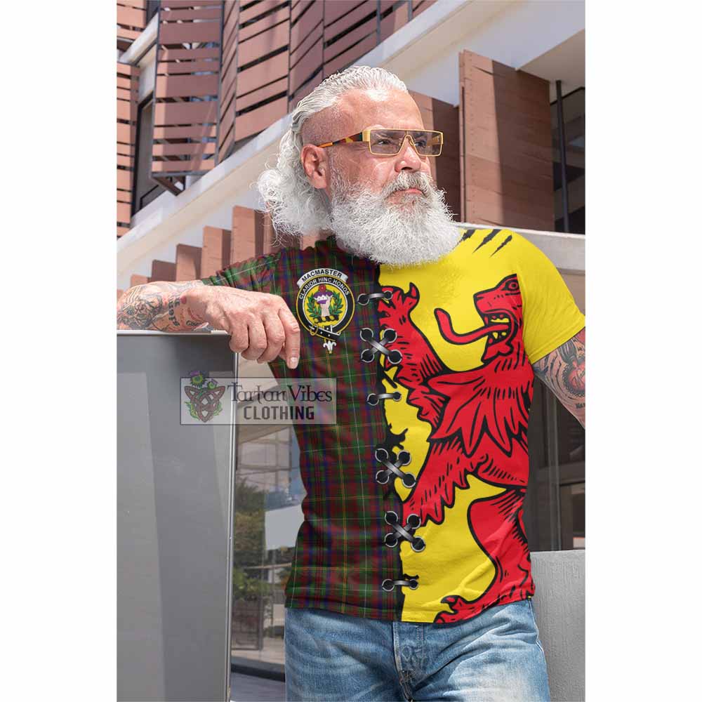 MacMaster (McMaster) Tartan Family Crest Cotton T-shirt Lion Rampant Honor - Tartan Vibes Clothing
