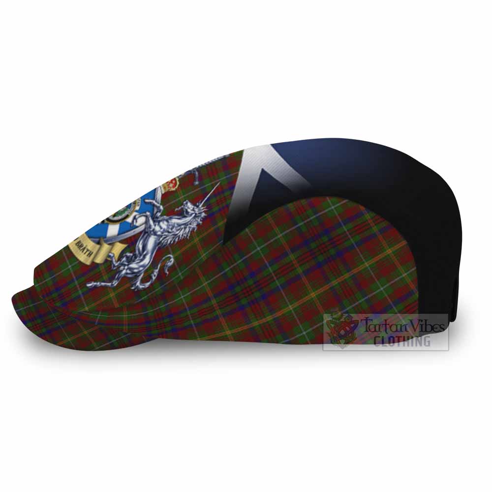 MacMaster (McMaster) Tartan Flat Cap, Jeff Cap Alba Gu Brath Unicorn Crest - Tartan Vibes Clothing