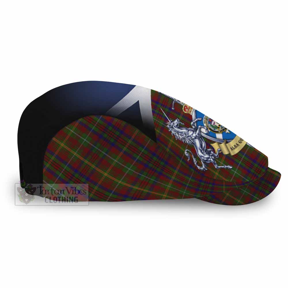 MacMaster (McMaster) Tartan Flat Cap, Jeff Cap Alba Gu Brath Unicorn Crest - Tartan Vibes Clothing