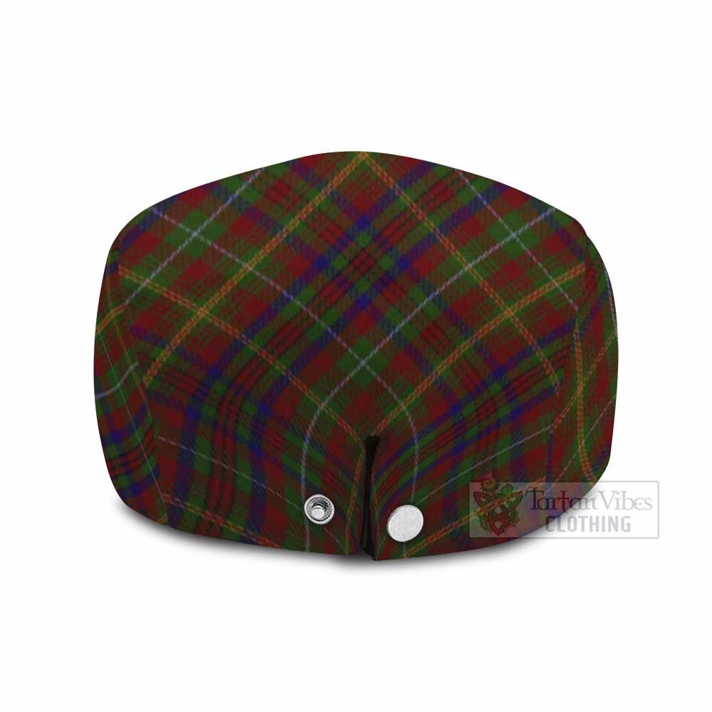 MacMaster (McMaster) Tartan Flat Cap, Jeff Cap Cross Style with Family Crest - Tartan Vibes Clothing