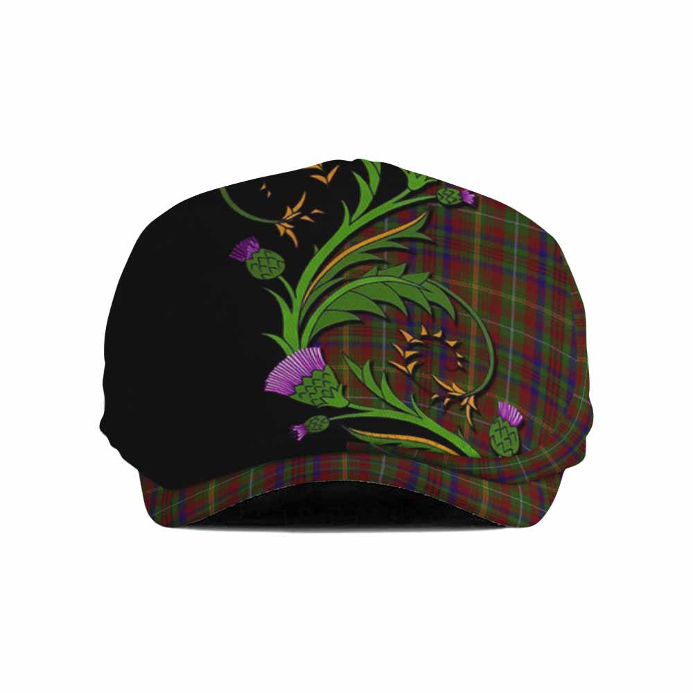 MacMaster (McMaster) Tartan Flat Cap, Jeff Cap Scottish Thistle Pride Heritage Art