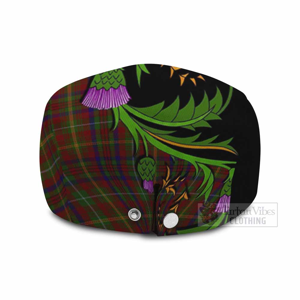 MacMaster (McMaster) Tartan Flat Cap, Jeff Cap Scottish Thistle Pride Heritage Art
