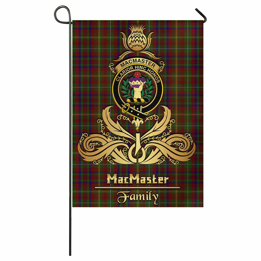 MacMaster (McMaster) Tartan Garden Flag with Highland Thistle Cherish Family Crest Style - Tartan Vibes Clothing