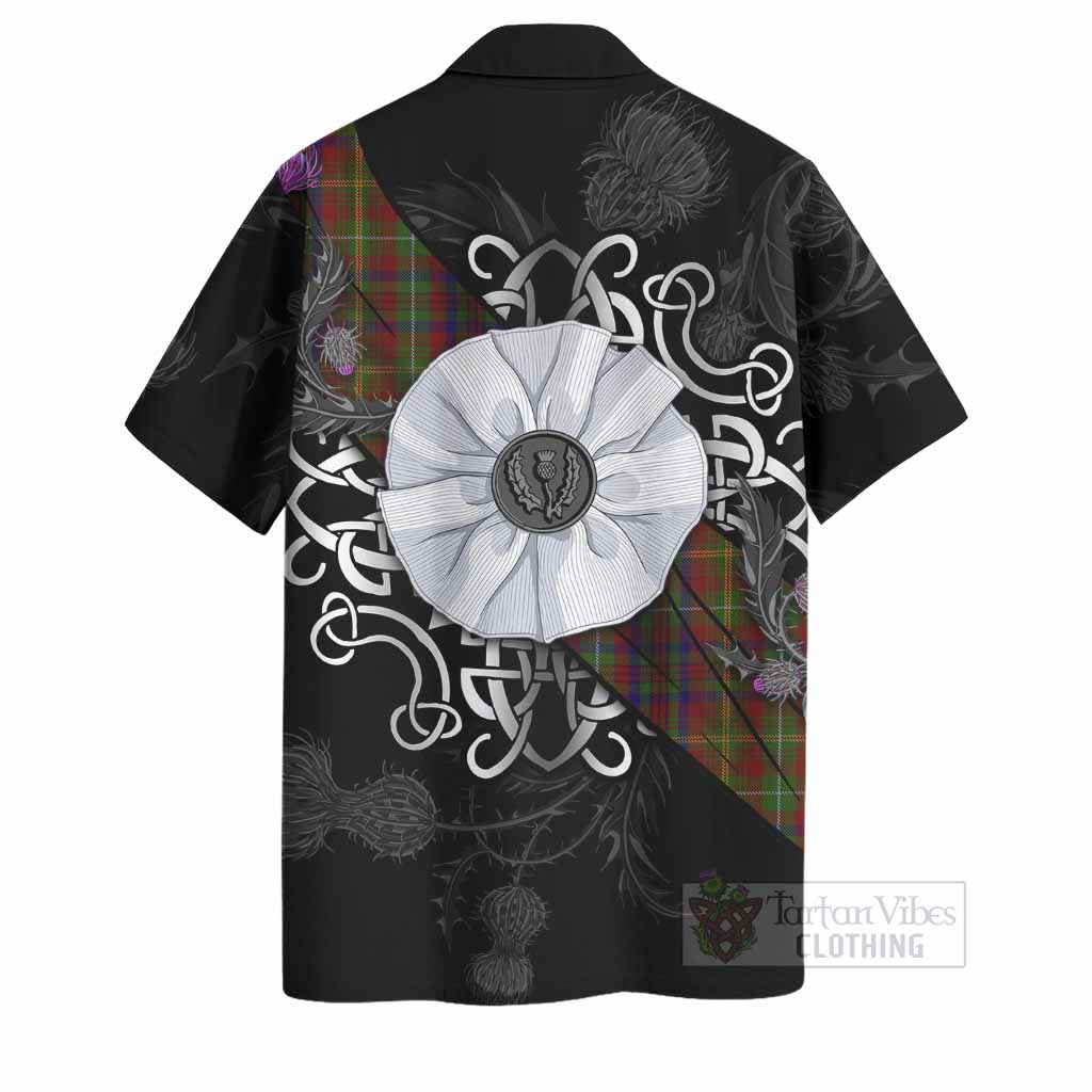 MacMaster (McMaster) Tartan Hawaiian Shirt Jacobite White Rose - Tartan Vibes Clothing