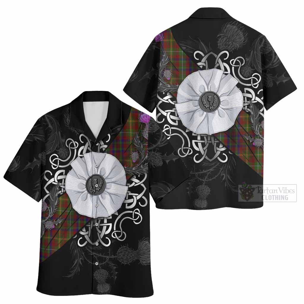 MacMaster (McMaster) Tartan Hawaiian Shirt Jacobite White Rose - Tartan Vibes Clothing