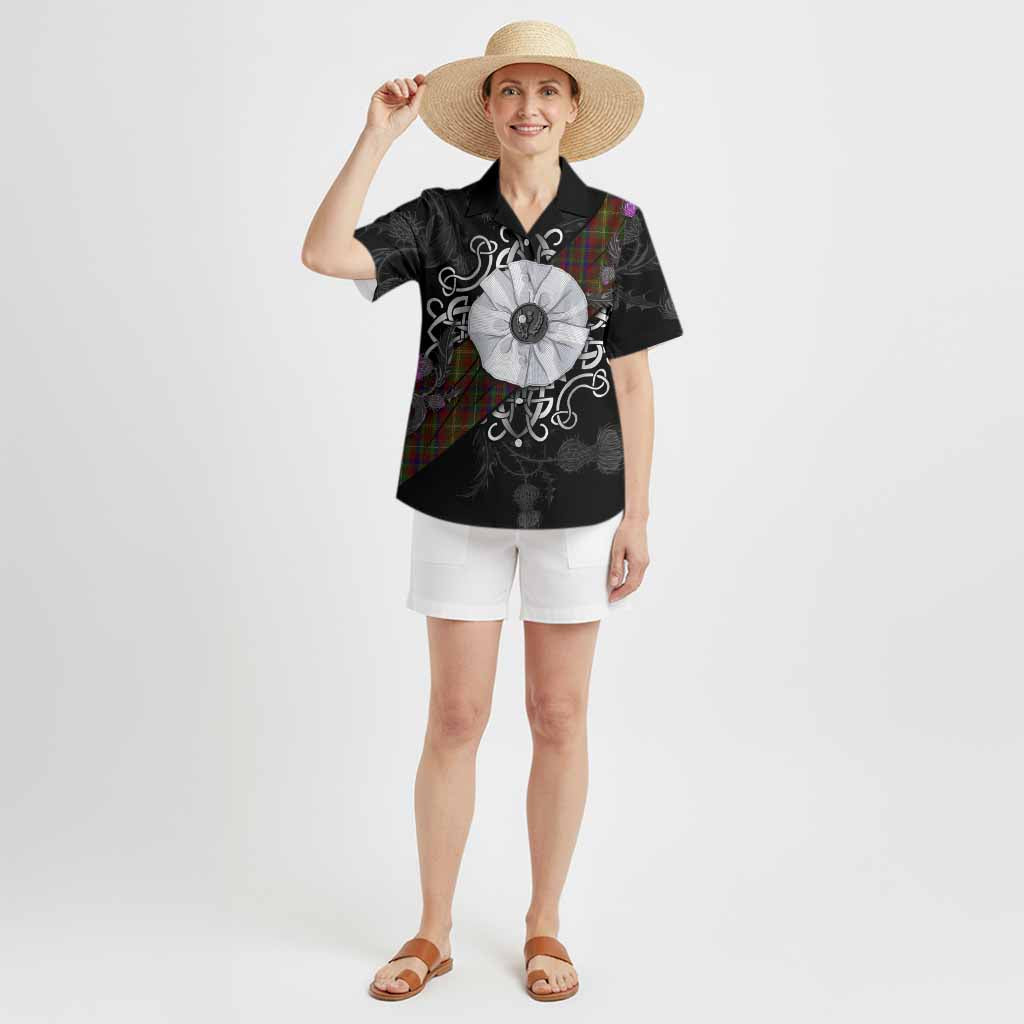 MacMaster (McMaster) Tartan Hawaiian Shirt Jacobite White Rose - Tartan Vibes Clothing