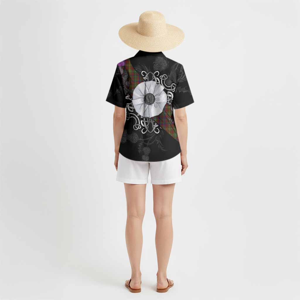 MacMaster (McMaster) Tartan Hawaiian Shirt Jacobite White Rose - Tartan Vibes Clothing