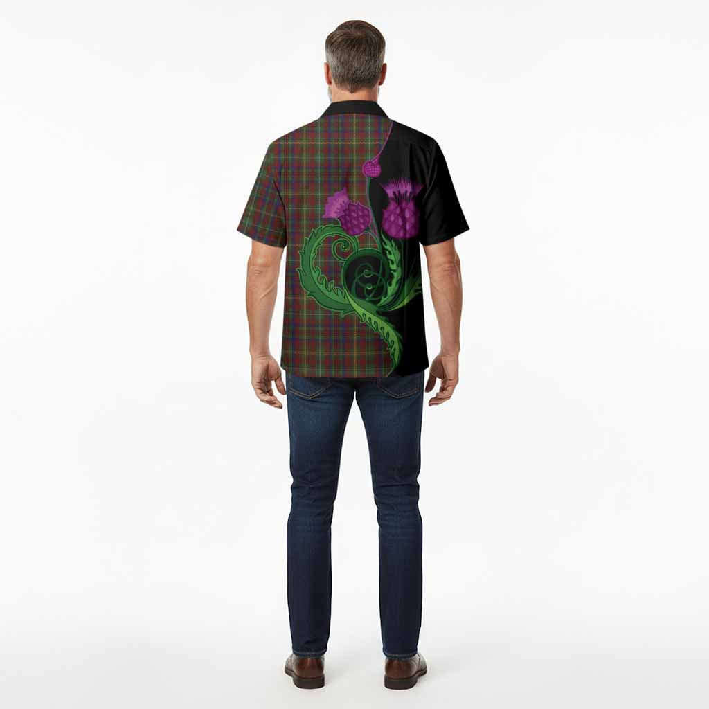 MacMaster (McMaster) Tartan Hawaiian Shirt Traditional Scottish Thistle
