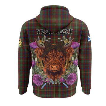 MacMaster (McMaster) Tartan Hoodie Scottish Thistle Heilan Coo
