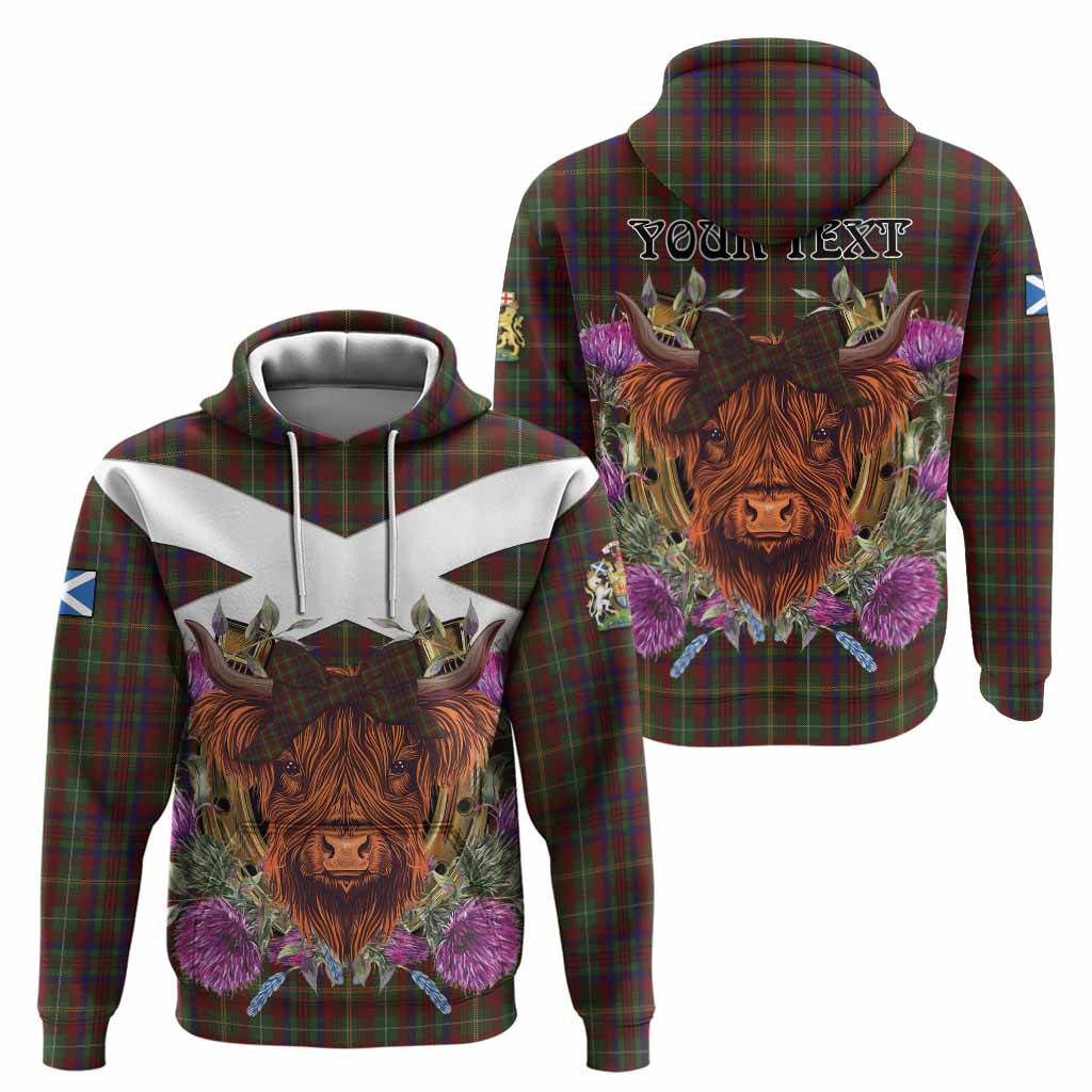 MacMaster (McMaster) Tartan Hoodie Scottish Thistle Heilan Coo - Tartan Vibes Clothing