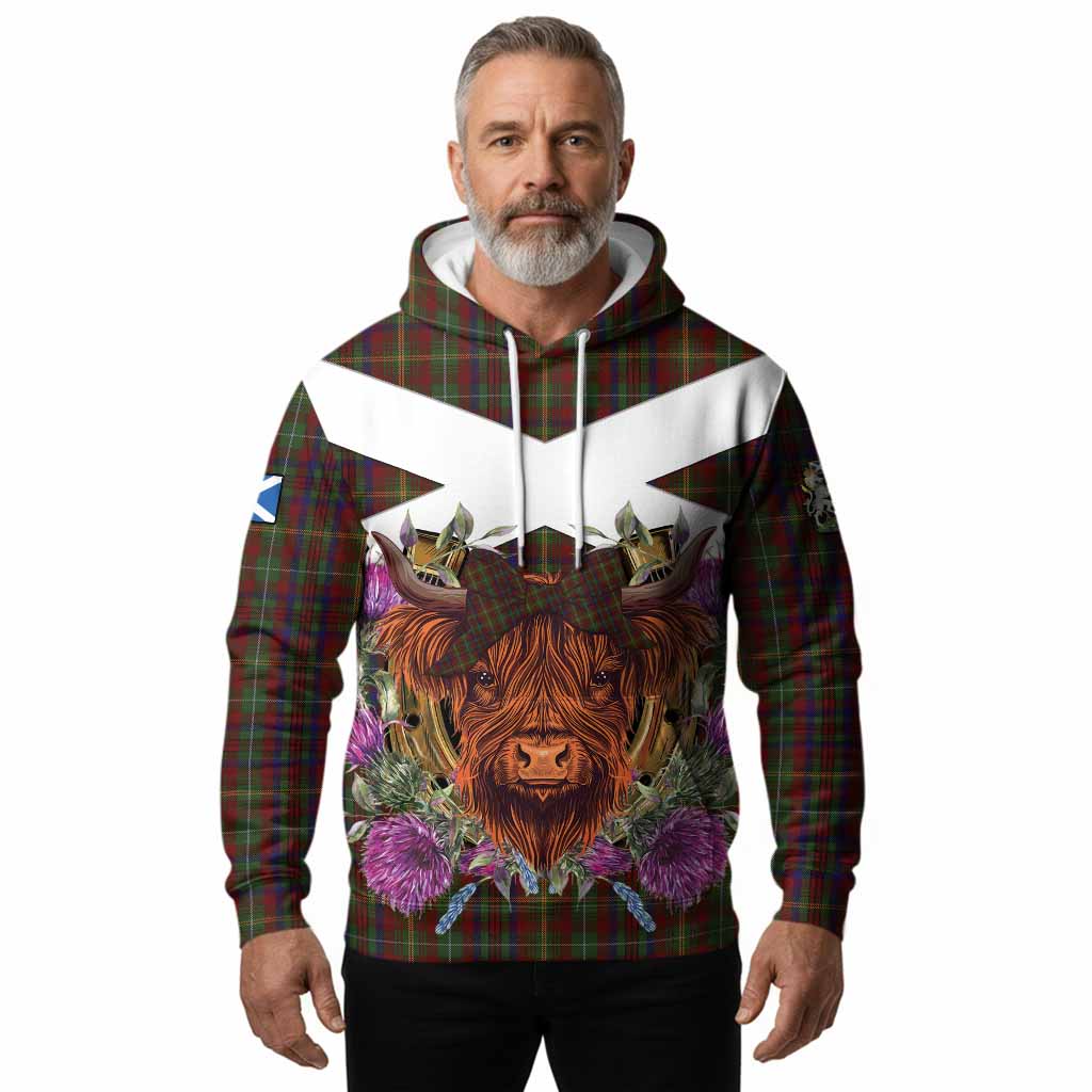 MacMaster (McMaster) Tartan Hoodie Scottish Thistle Heilan Coo - Tartan Vibes Clothing