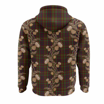 MacMaster (McMaster) Tartan Hoodie Seamless Scottish Thistle Flowers