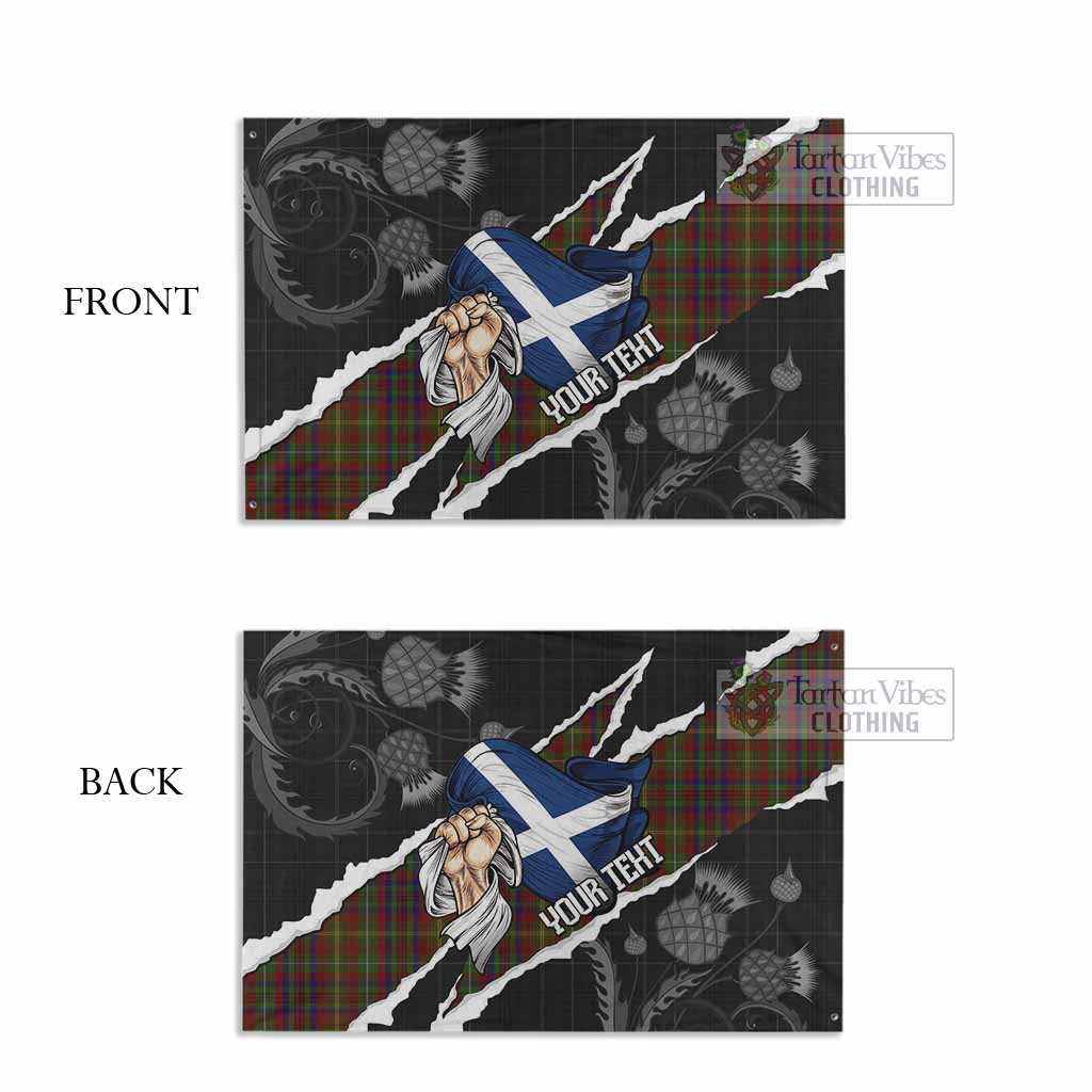 MacMaster (McMaster) Tartan House Flag Hands with Scotland National Flags