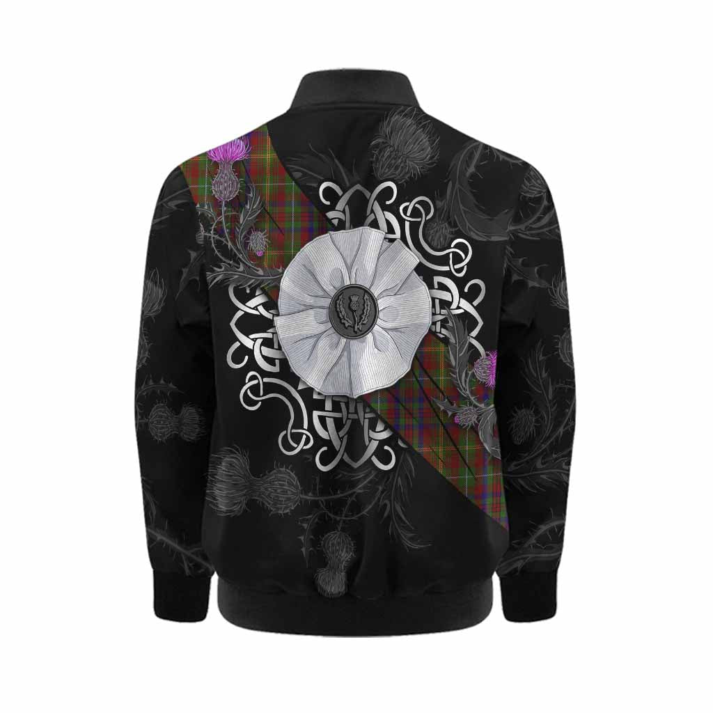 MacMaster (McMaster) Tartan Kid Bomber Jacket Jacobite White Rose Kid - Tartan Vibes Clothing