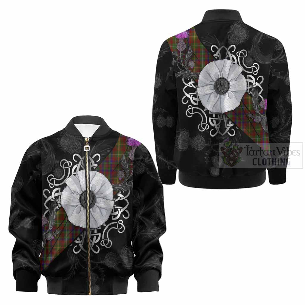 MacMaster (McMaster) Tartan Kid Bomber Jacket Jacobite White Rose - Tartan Vibes Clothing