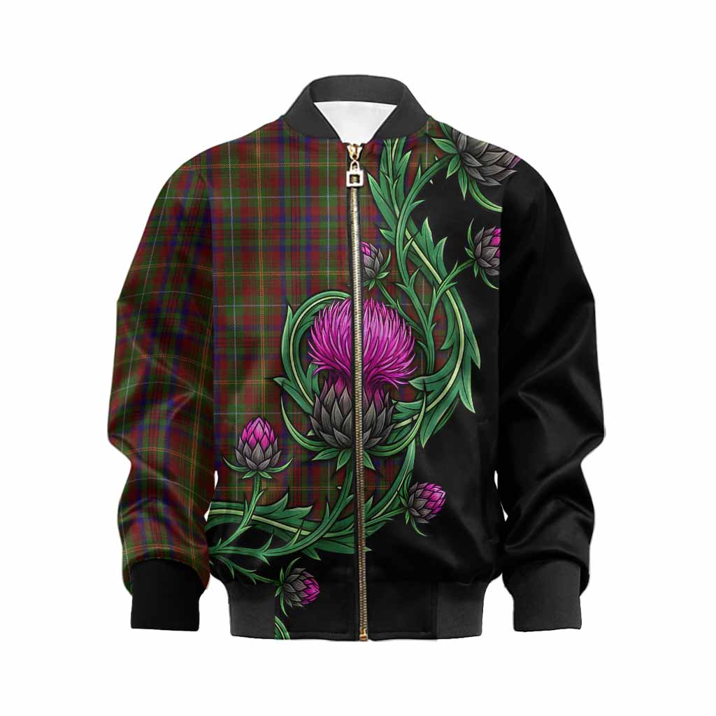 MacMaster (McMaster) Tartan Kid Bomber Jacket Resilient Scottish Thistle Kid XS - Tartan Vibes Clothing