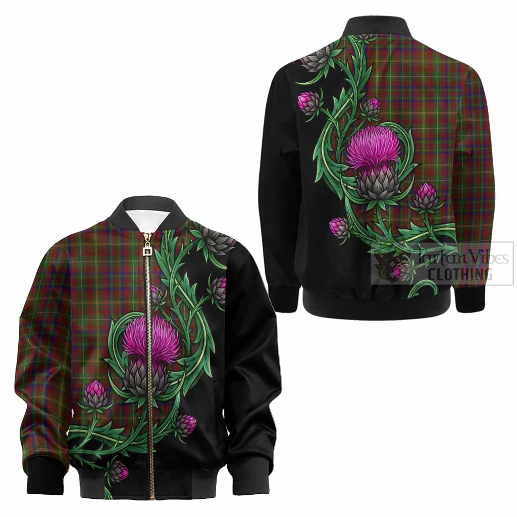 MacMaster (McMaster) Tartan Kid Bomber Jacket Resilient Scottish Thistle - Tartan Vibes Clothing