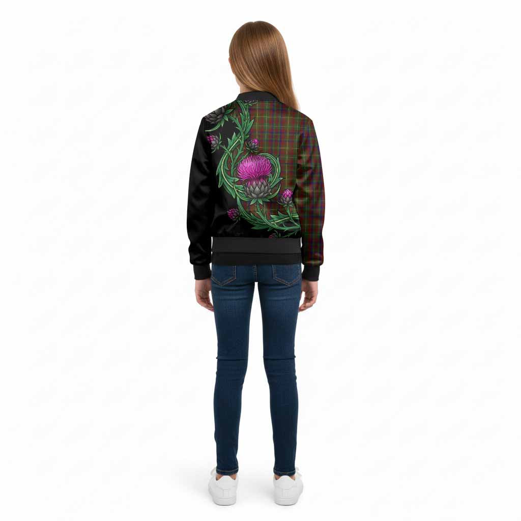 MacMaster (McMaster) Tartan Kid Bomber Jacket Resilient Scottish Thistle - Tartan Vibes Clothing