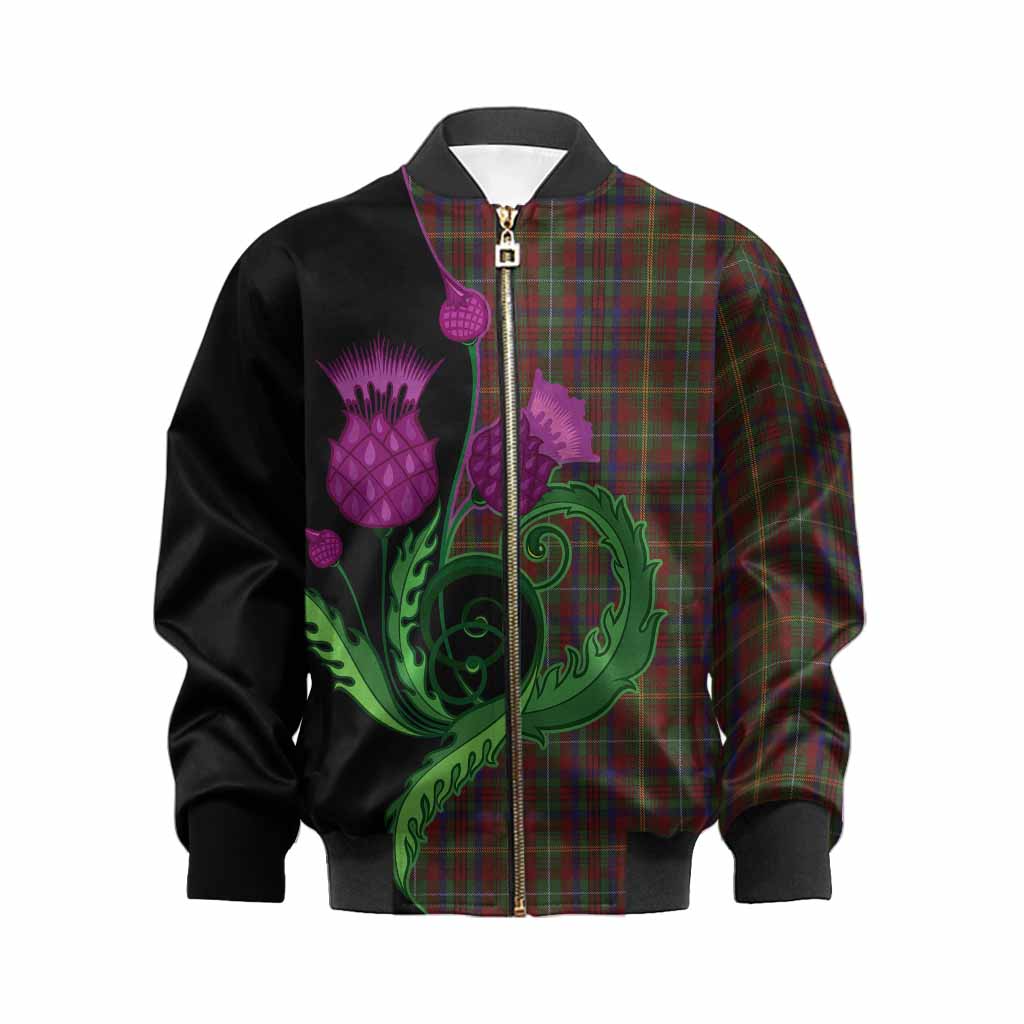 MacMaster (McMaster) Tartan Kid Bomber Jacket Traditional Scottish Thistle Kid XS - Tartan Vibes Clothing