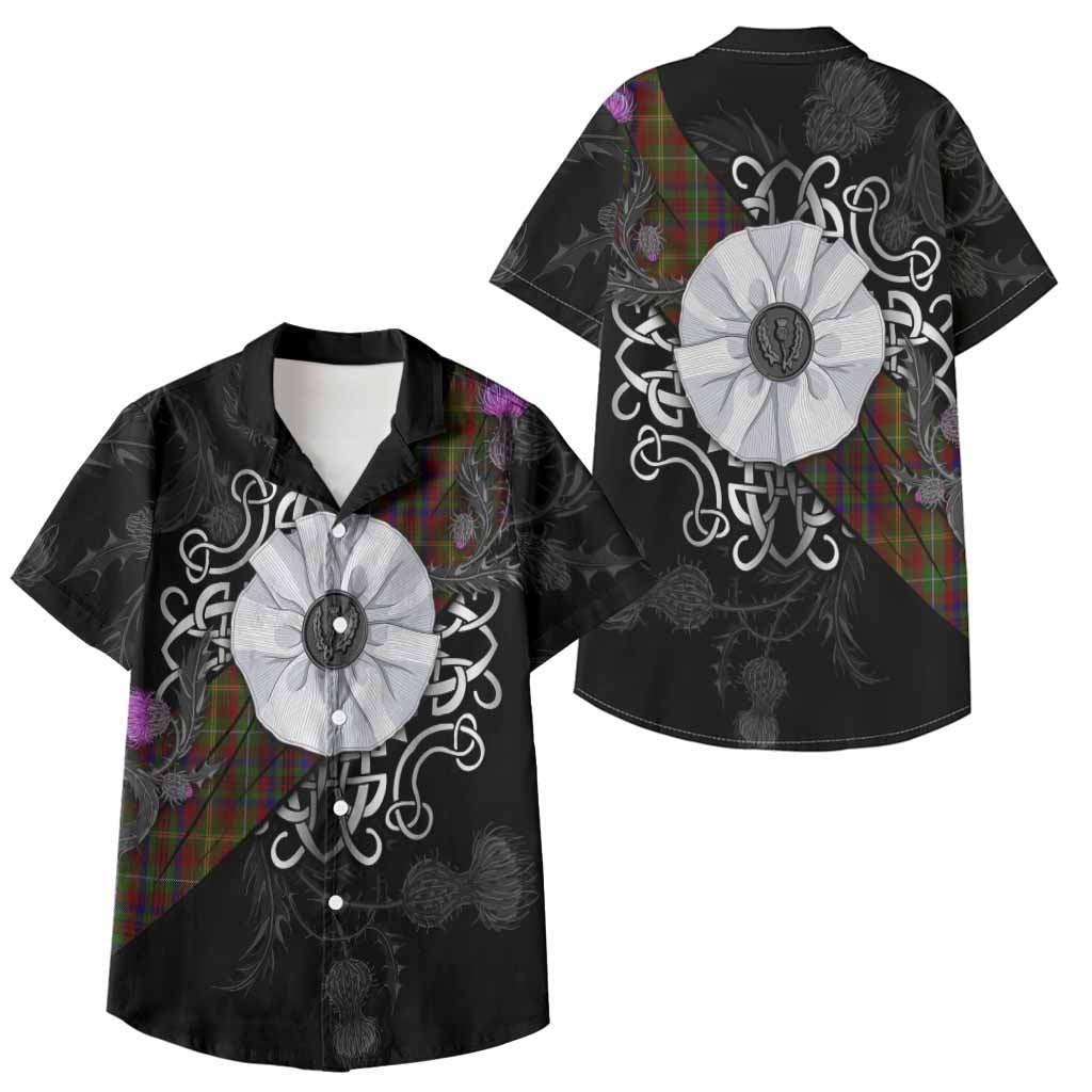MacMaster (McMaster) Tartan Kid Hawaiian Shirt Jacobite White Rose - Tartan Vibes Clothing
