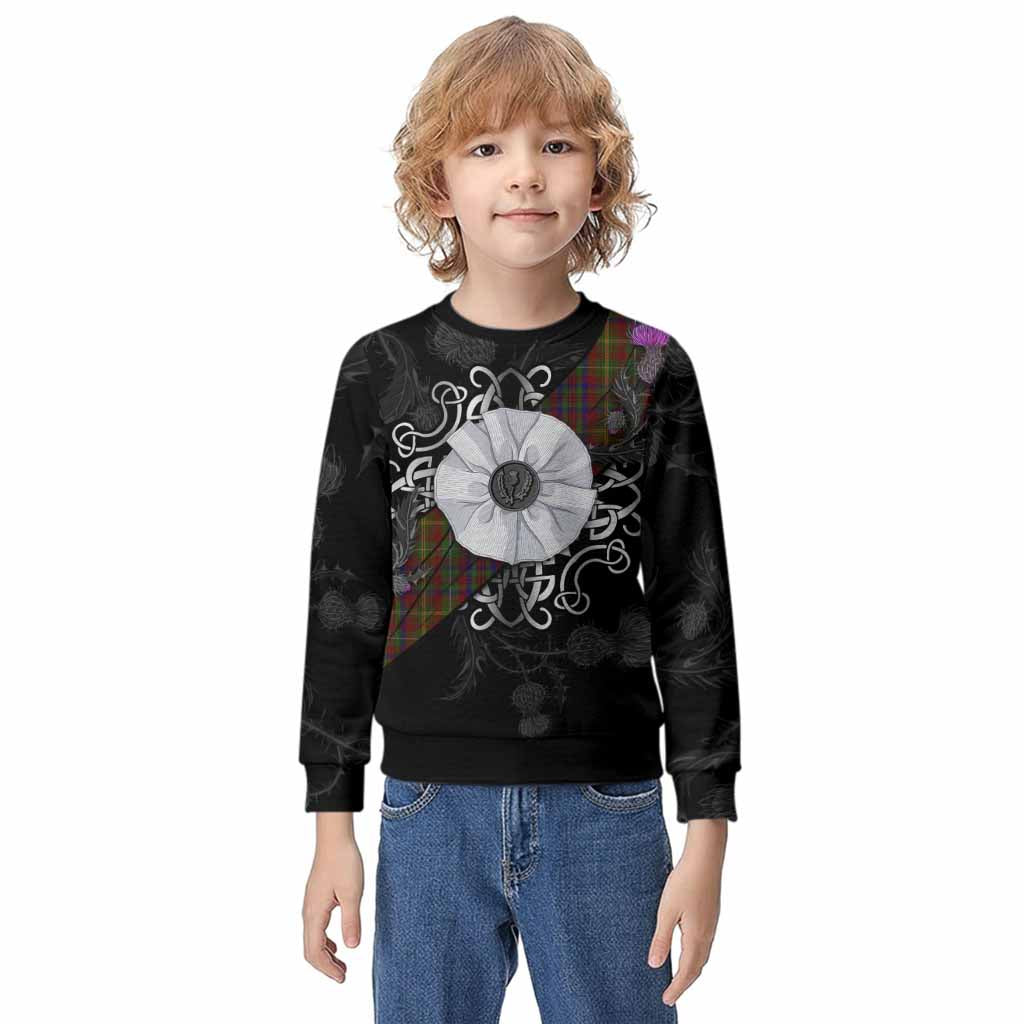 MacMaster (McMaster) Tartan Kid Knitted Sweatshirt Jacobite White Rose Kid - Tartan Vibes Clothing