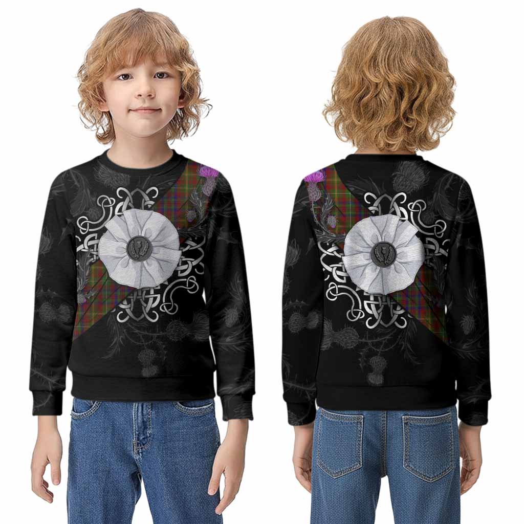 MacMaster (McMaster) Tartan Kid Knitted Sweatshirt Jacobite White Rose - Tartan Vibes Clothing