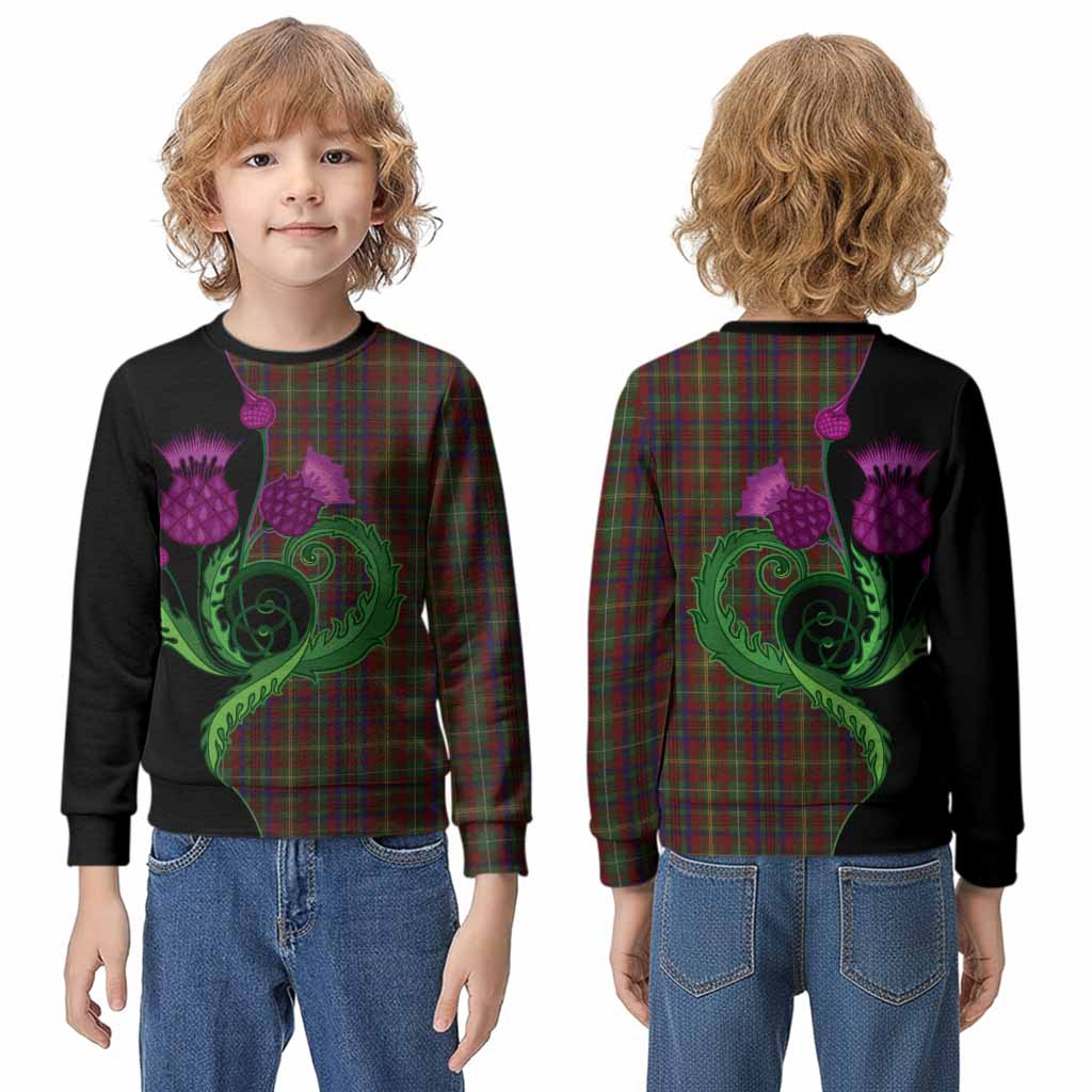 MacMaster (McMaster) Tartan Kid Knitted Sweatshirt Traditional Scottish Thistle
