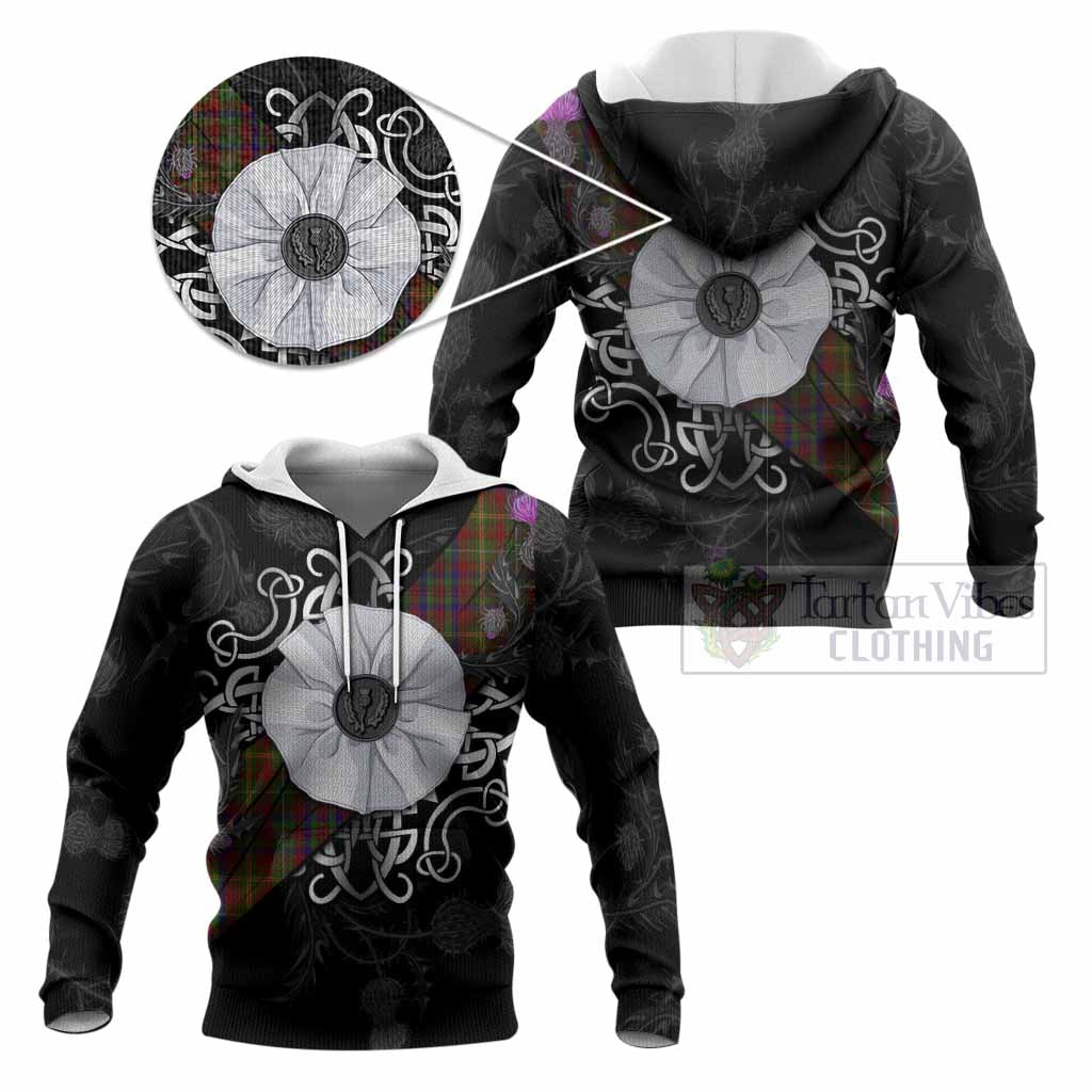 MacMaster (McMaster) Tartan Knitted Hoodie Jacobite White Rose - Tartan Vibes Clothing