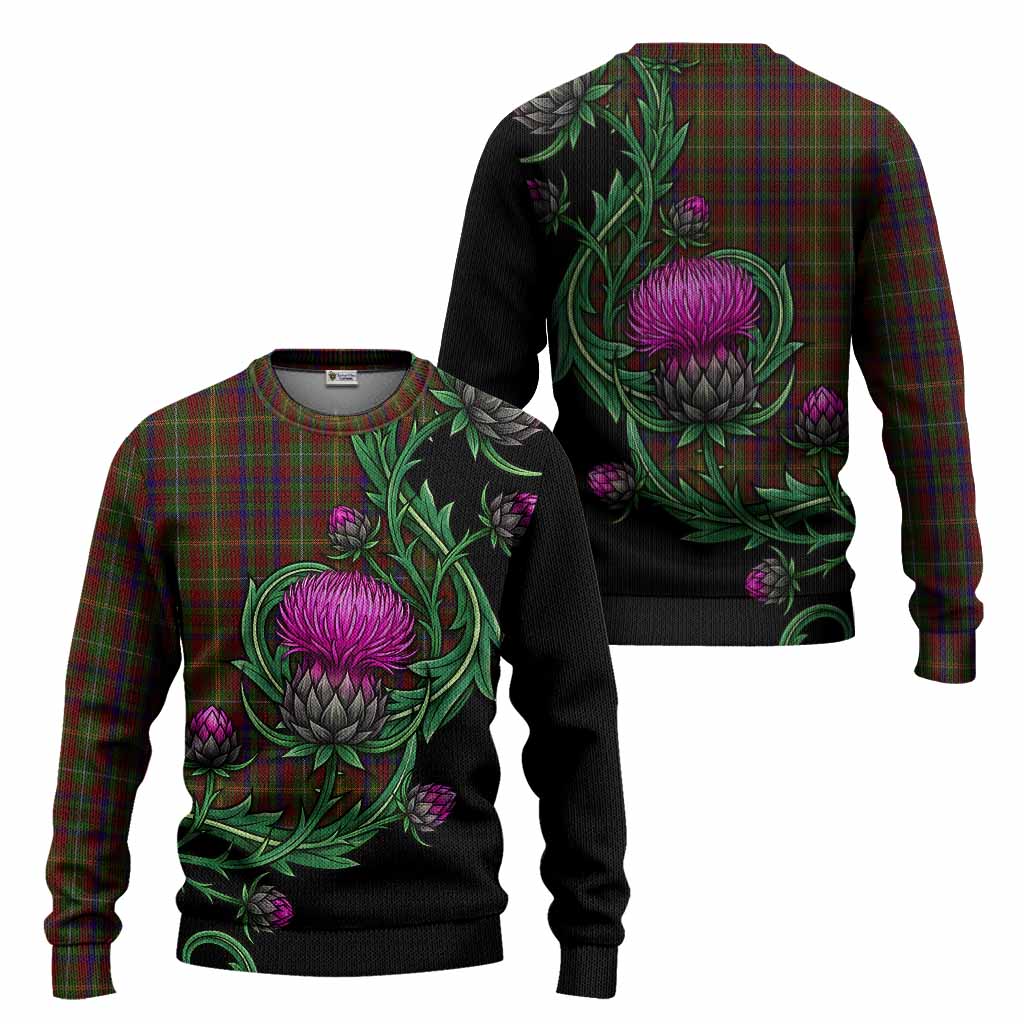 MacMaster (McMaster) Tartan Knitted Sweater Resilient Scottish Thistle - Tartan Vibes Clothing