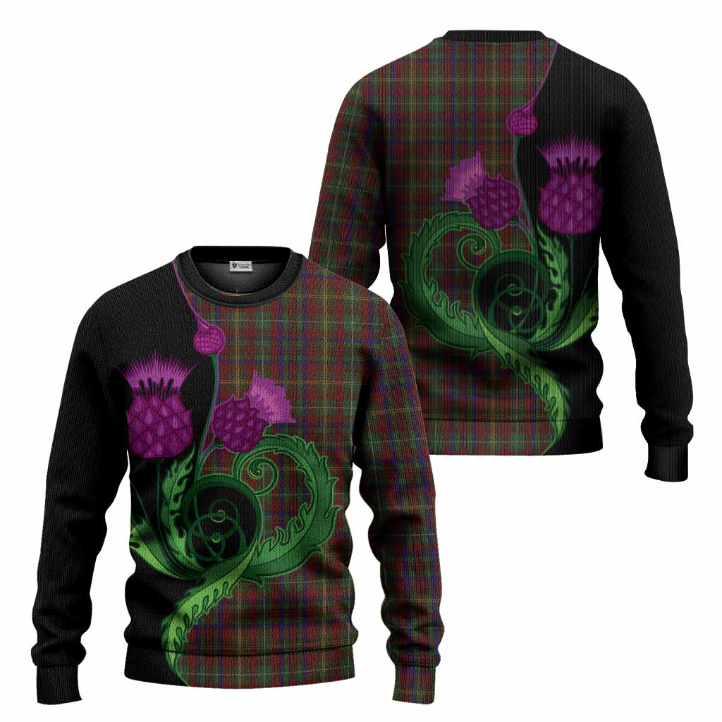 MacMaster (McMaster) Tartan Knitted Sweater Traditional Scottish Thistle