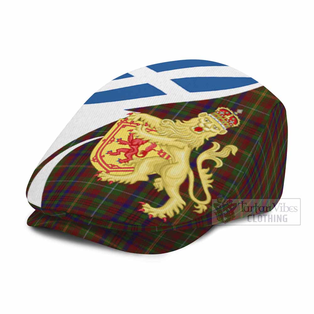 MacMaster (McMaster) Tartan Lion Rampant Flat Cap, Jeff Cap Classic Scottish Style - Tartan Vibes Clothing