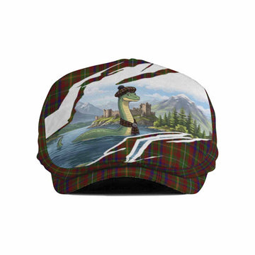 MacMaster (McMaster) Tartan Loch Ness Monster Scottish Heritage Art Flat Cap, Jeff Cap