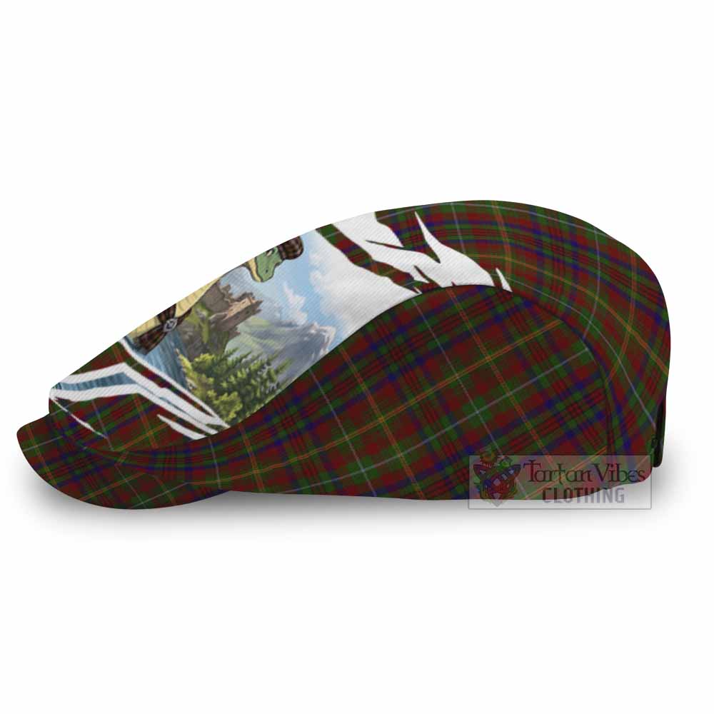 MacMaster (McMaster) Tartan Loch Ness Monster Scottish Heritage Art Flat Cap, Jeff Cap - Tartan Vibes Clothing