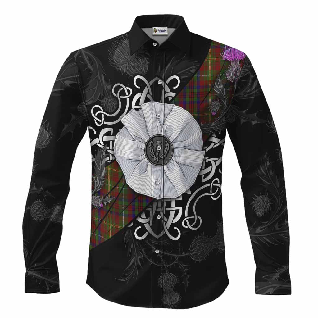 MacMaster (McMaster) Tartan Long Sleeve Button Shirts Jacobite White Rose Men's Shirt S - Tartan Vibes Clothing